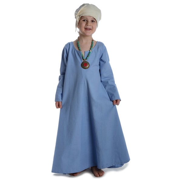 Mittelalter Kinderkleid Hellblau Wikinger Unterkleid Geirdriful | Mädchen