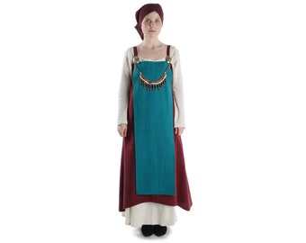 Viking overdress (Surkot) Medieval strap skirt Skuld made of cotton | Surcot dress | HEMAD garb LARP | Medieval dress