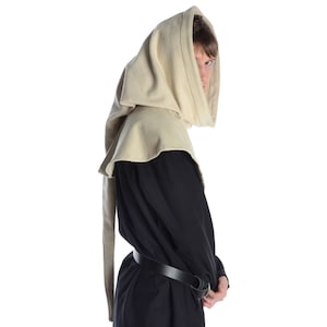 Medieval Gugel warm hood with long point Dietleib wool felt | HEMAD garment LARP