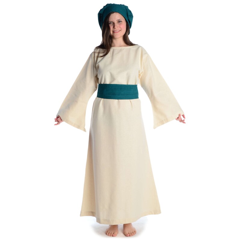 Green HEMAD Garb LARP Medieval Belt Sangive Cotton Red Brown