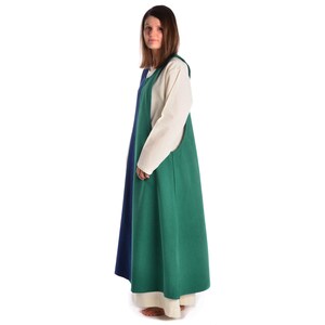 Medieval Surkot Mi-Parti Overdress Two-Tone Irekel Made of Cotton Medieval dress HEMAD image 5