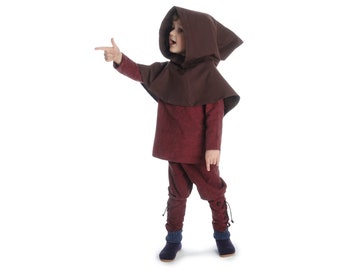 Pantalon médiéval Sigestab pour enfants en coton | Pantalon médiéval pour garçons LARP Viking avec laçage au mollet | tenue HEMAD