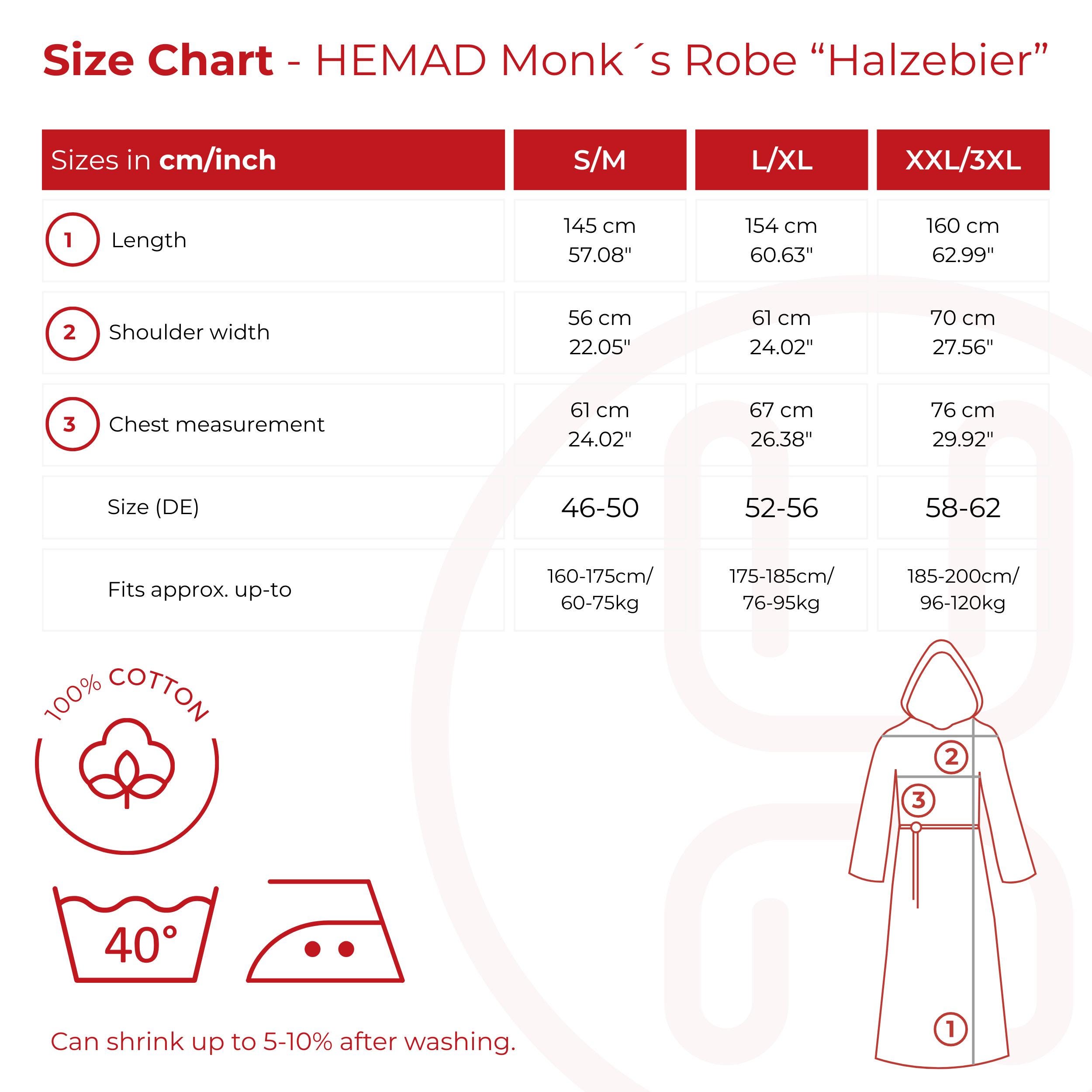 Cowled Robe Medieval Monk's Robe Halzebier | Cowl (set: Tunic, Hood, Knit) Made of ...