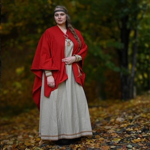Viking medieval cape women Fulla made of cotton