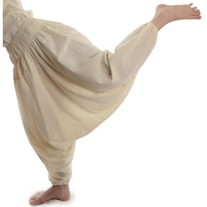 Harem Pants Oriental Style Yoga Cotton Beige, Black | Loose Fit Women&#39;s Pants | Harem Pants Aladdin Pants Goa Women