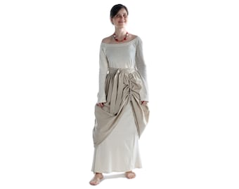 Medieval apron apron skirt laces Widga made of cotton natural beige | LARP re-enactment | Cosplay | HEMAD