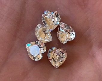 Swarovski 4884 (6.6X6)- XILION Heart Fancy Stone - Crystal - Nail art
