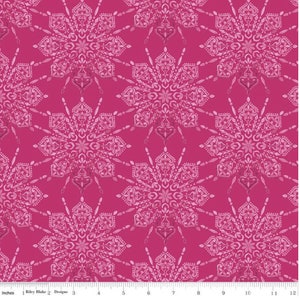 Floralicious by Lila Tueller for Riley Blake Designs in hot pink is a lovely tone on tone medallion print,