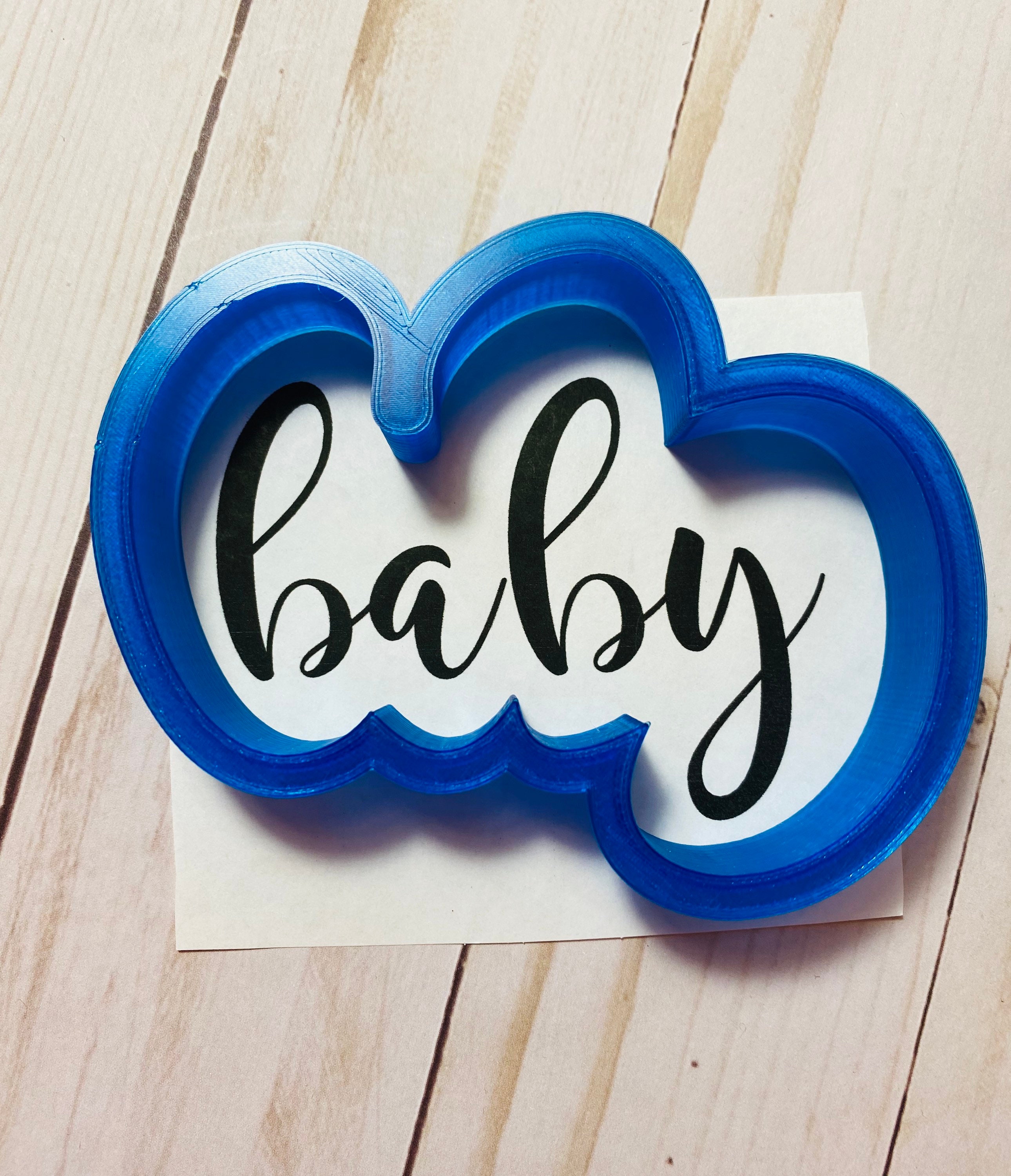 Word Baby Cookie Cutter Etsy