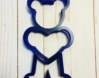 Three Piece Bear with Heart Cookie Cutter Set