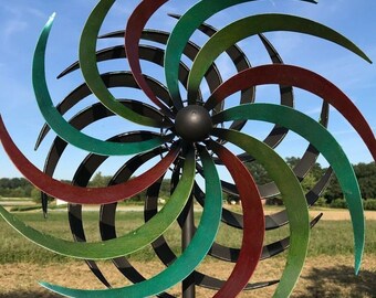 Dekoration Windmuhlen Rader Windrad Regenbogen Metall Garten