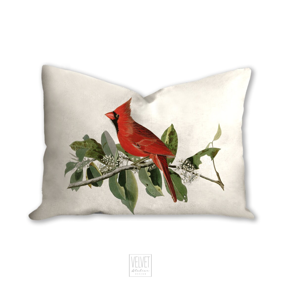 Cardinal Throw Pillow Bird Pillow Wild Life Pillow Interior Etsy