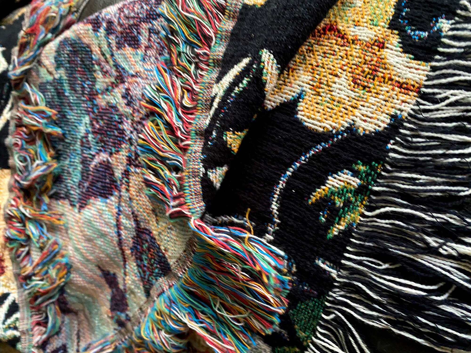 Boho floral throw blanket Woven Blanket Pumpkin Flowers | Etsy