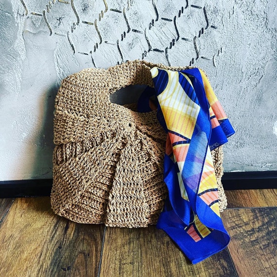 Handmade Crochet Rafia Hand Bag Summer Outfit Gift for Her - Etsy