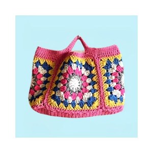 Bolsos y carteras hechos a mano, bolso de ganchillo multicolor Grannysquare, bolsos, regalo para ella, regalo para Navidad, para mujeres