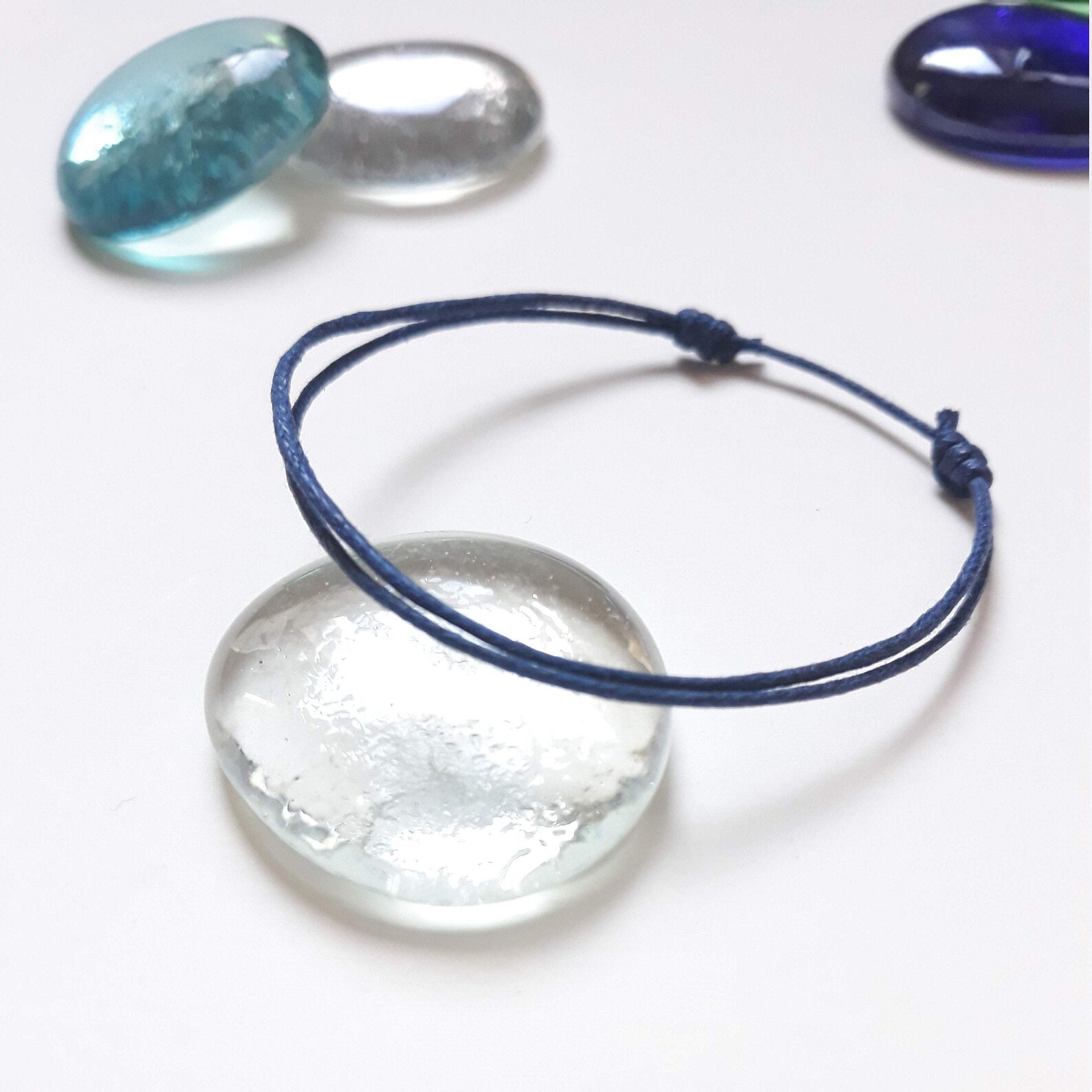 Blue string bracelet Men's bracelet Women's Etsy