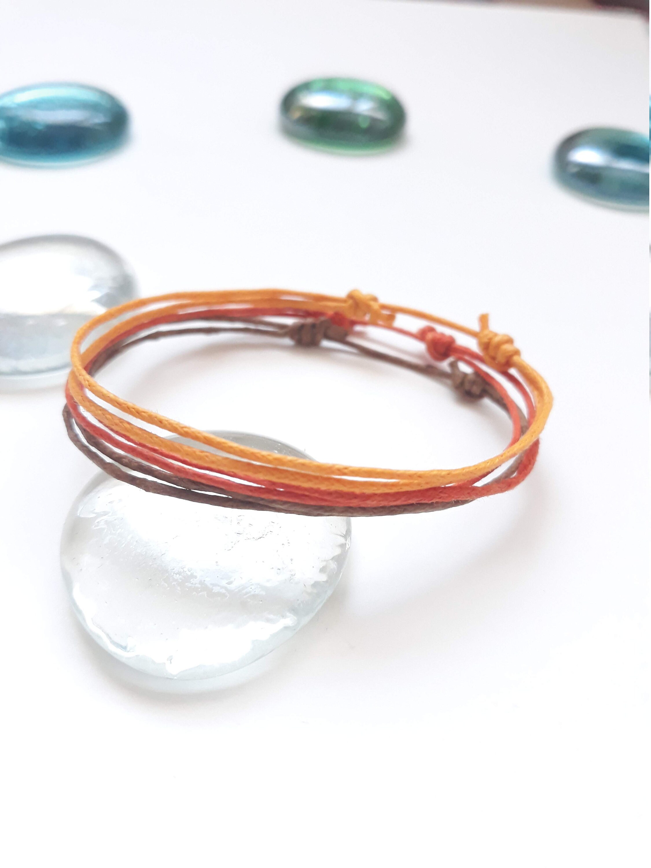 Set of 3 bracelets in the yellowbrown range Bracelets for Etsy