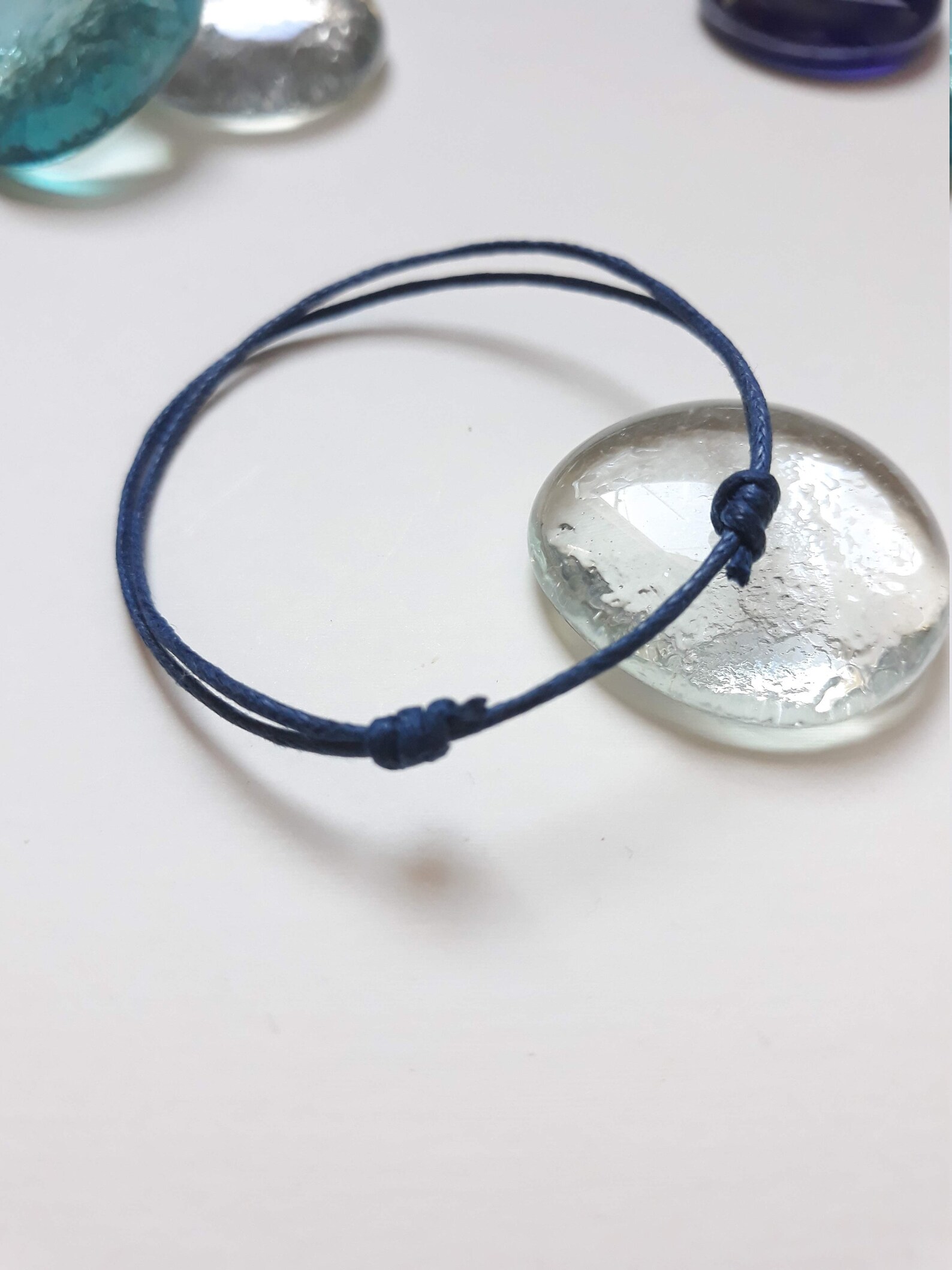 Blue string bracelet Men's bracelet Women's Etsy