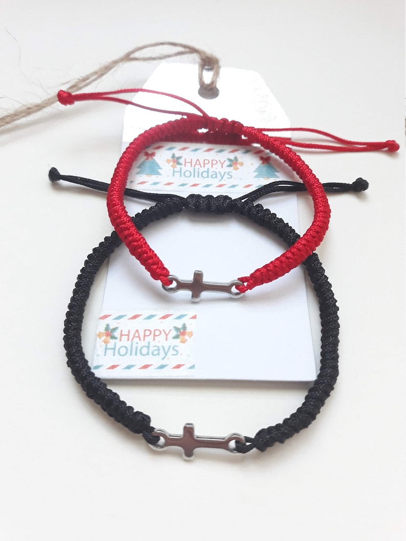 Friendly gift Tibetan Knotted Bracelet Bracelet with steel cross Set of bracelets