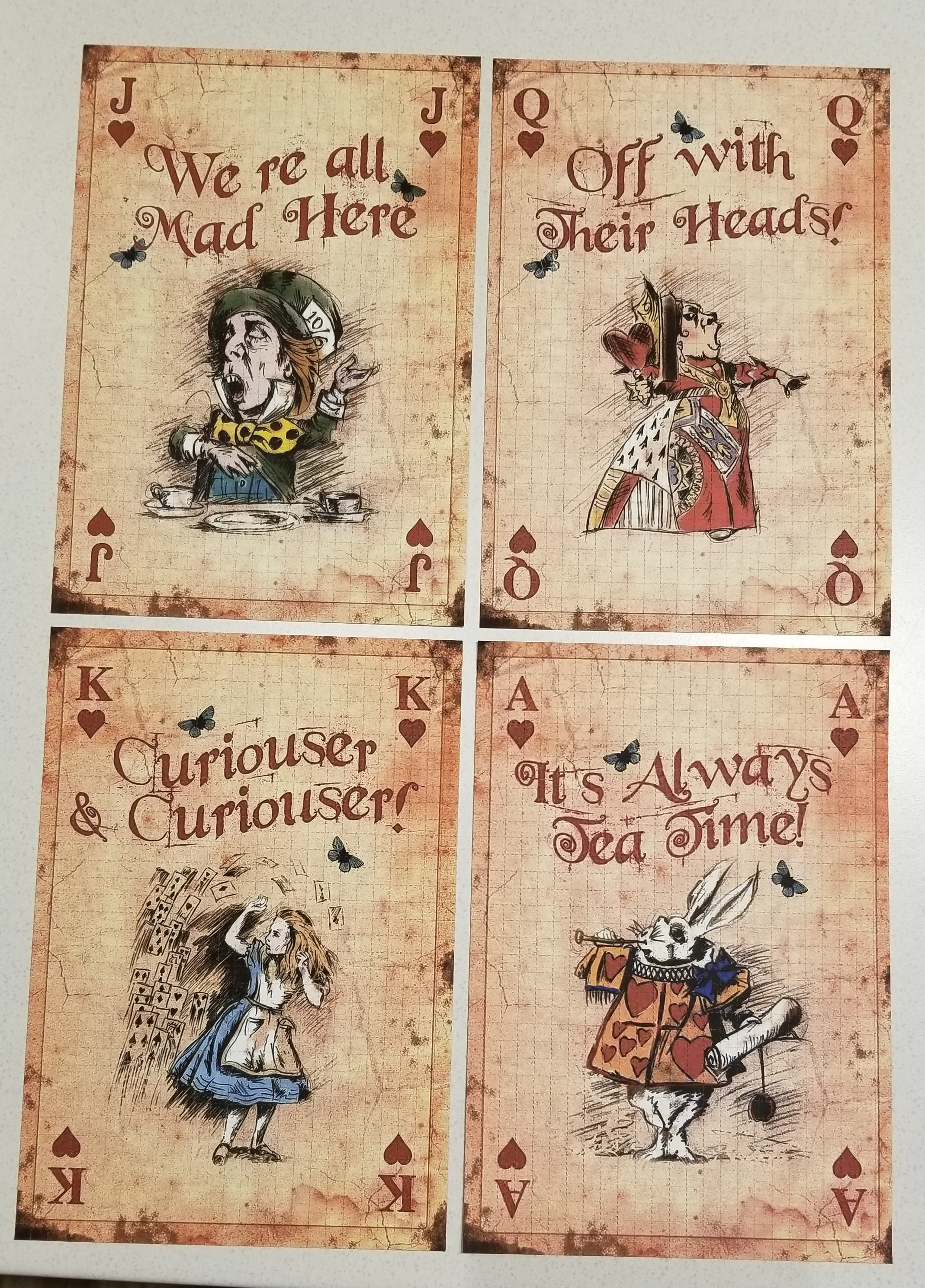 Printable alice in wonderland cards