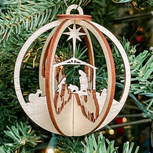 Nativity Scene Ornament Laser File