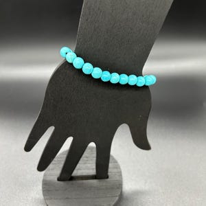 Charged Genuine Turquoise Howlite Crystal Healing Bracelet 8mm