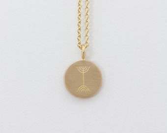 Herdslustafir, Strengthening Staves, Icelandic magic symbol, Galdrastafir, pendant gold, 11mm x 1,5mm