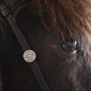 Icelandic guard, jewelry for bridle, 925/... Silver, ø 21 mm, loop adjustable