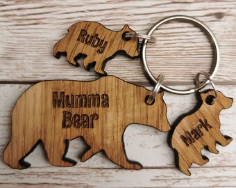 mummy bear keyring