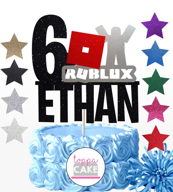 Roblox Cake Topper Roblox Party Decorations Roblox Etsy - roblox cake topper roblox themed birthday party etsy