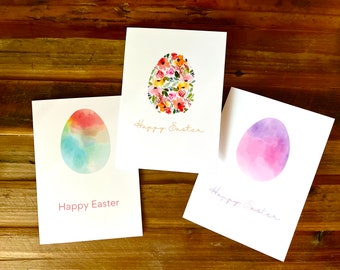 Easter Egg Watercolor Card Set