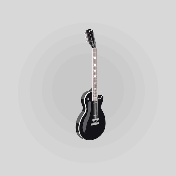 Gibson Guitar - Vector Art