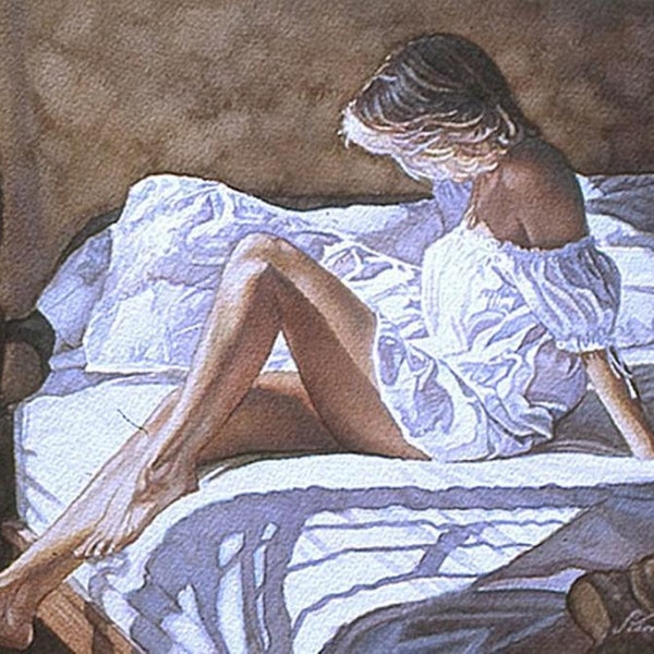 Painting-SHEETS OF WHITE Painting Print by Steve Hanks