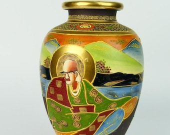 Vase-Gorgeous Large Japanese Moriage Enameled Vase