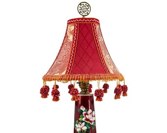 Lampe cloisonnée japonaise Akasuke Ginbari