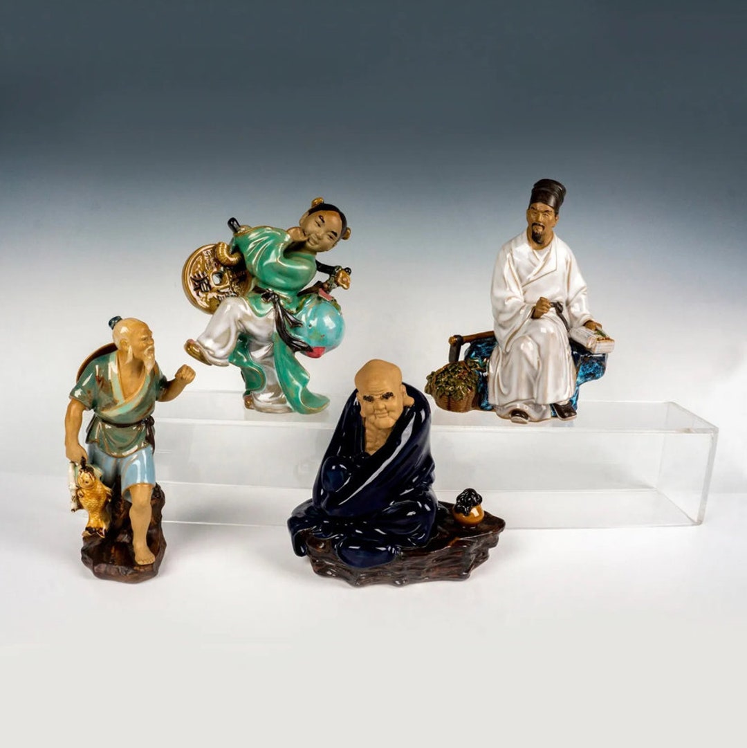 Chinese Mudmen Village Figurines 4pc - Etsy