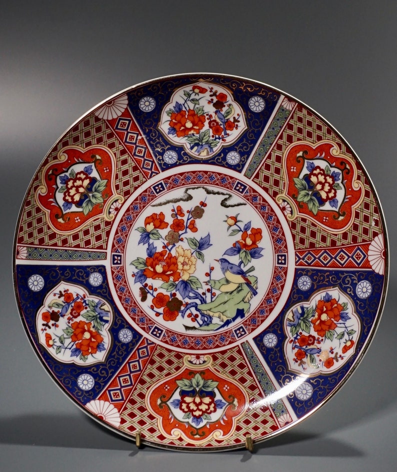 Platejapanese Imari Style Platter Vintage Porcelain Etsy