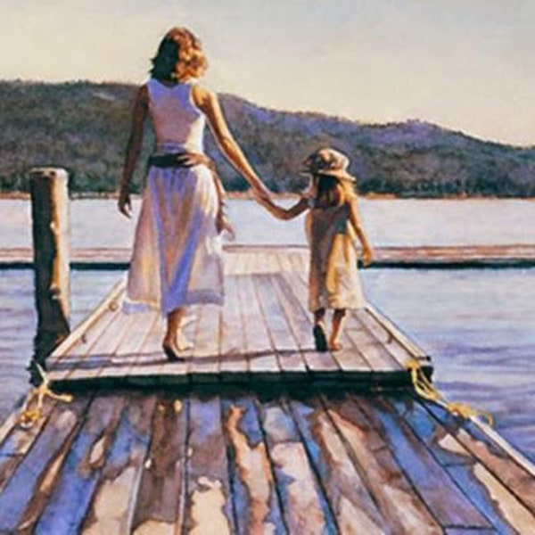 Painting-TIME WITH MOM Painting Print by Steve Hanks