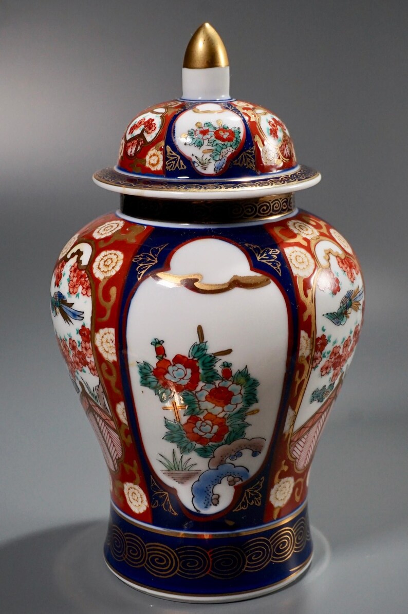 Ginger Jarjapanese Ginger Jar Vase Gold Imari Hand Painted Etsy