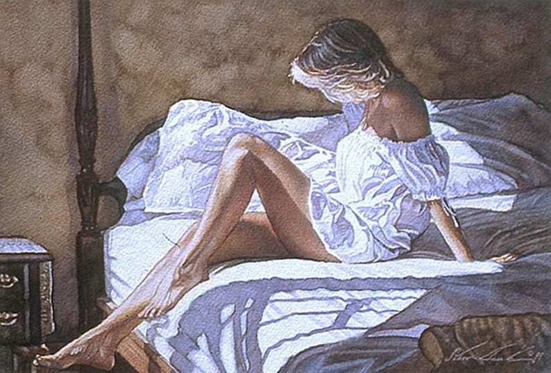 Painting-SHEETS OF WHITE Painting Print by Steve Hanks image 1