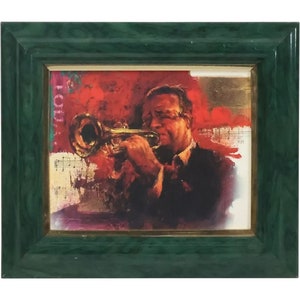 Miles Davis Jazz Trumpet Giclee on Canvas