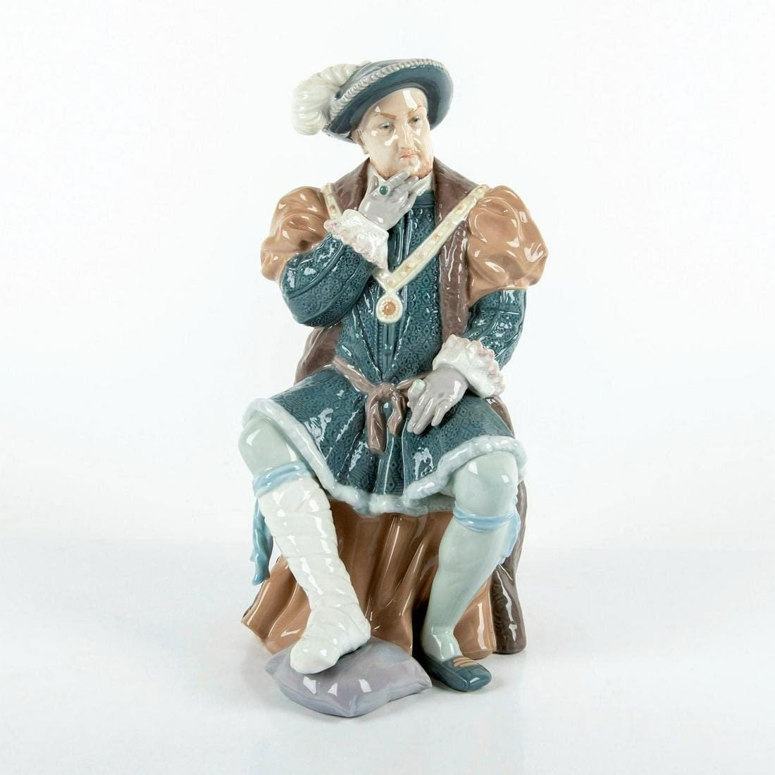 Solide étain Roi Henry VIII figurine avec accents dorés collection 7747 