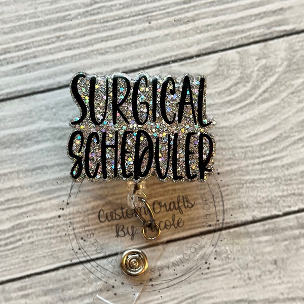 Carrete de credencial retráctil con clip de pinza para programador quirúrgico