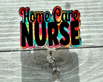 Home Care Nurse Pinch Clip Badge Reel - RTS