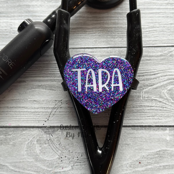 Customizable Heart Stethoscope Yolk ID tag