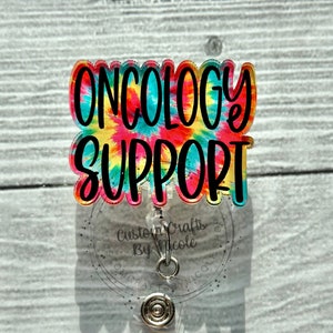 Oncology Support Pinch Clip Badge Reel RTS