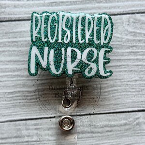 Registered Nurse Retractable Pinch Clip  Badge reel