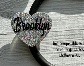 Heart Stethoscope ID Tag