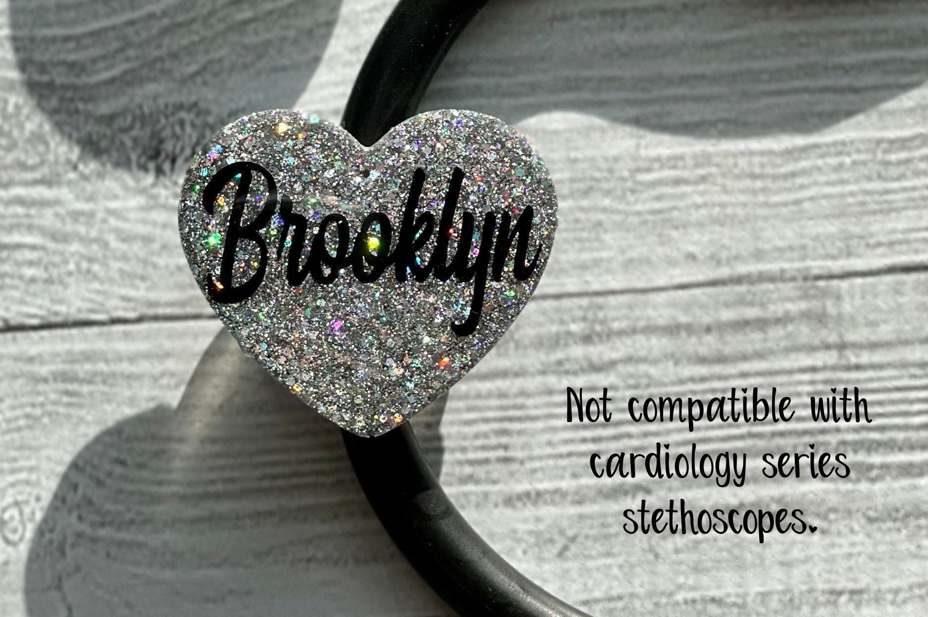 Heart Stethoscope ID Tag