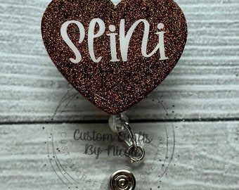 Customized Heart Shaped Badge Reel